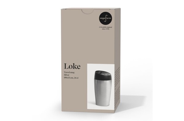 Sagaform Loke Travel Mug 240ml - Argent