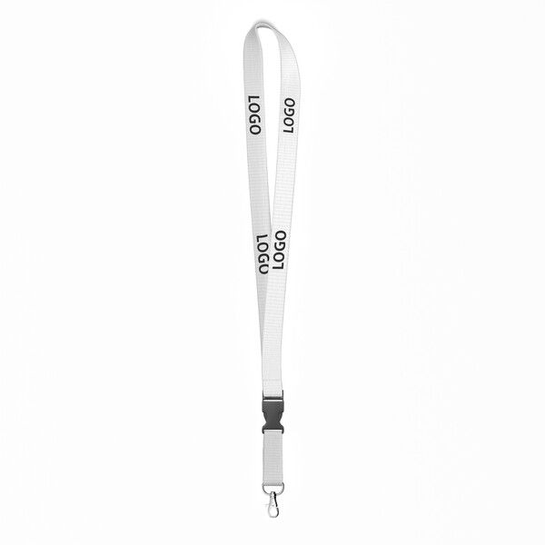 Detachable Corn starch screenprint lanyard - 20mm width / Metal carabiner