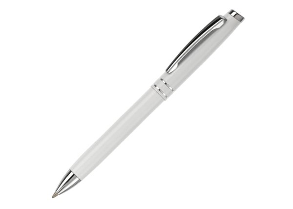 Ball pen metal 2 stripes - White