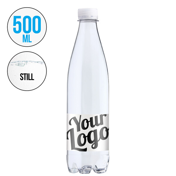 Water bottle Indi - Transparent white cap / ST