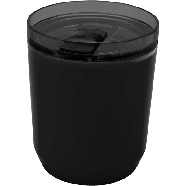 Hudson 180 ml pohár z recyklovaného plastu - Jednofarebná čierna