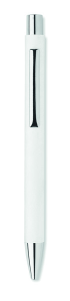 Recycled paper push ball pen Olympia - White