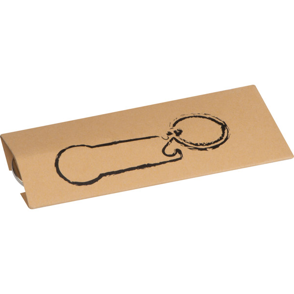 Keyring with shopping cart chip RODNEY - Silvergrey
