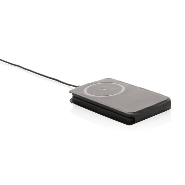 Swiss Peak 3-in-1 wireless charger, 15W, recycled PU