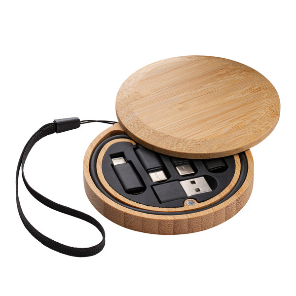 Câble de charge 6 in 1 CONVERTICS BAMBOO - marron