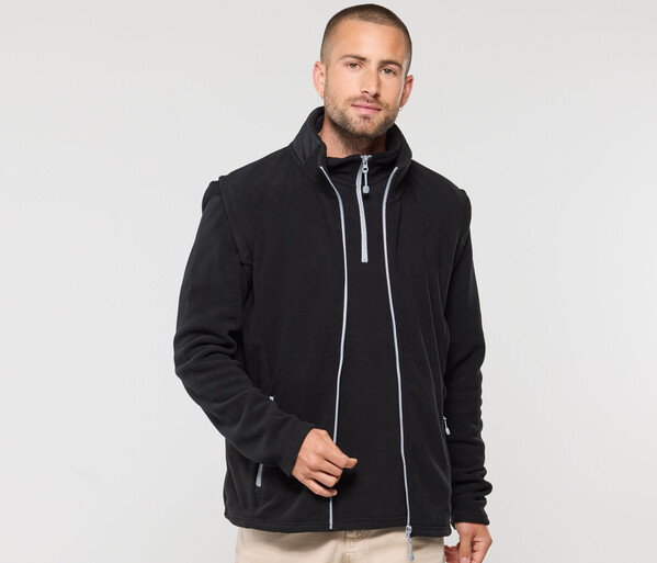 Bodywarmer polaire contrasté - GREY / 4XL