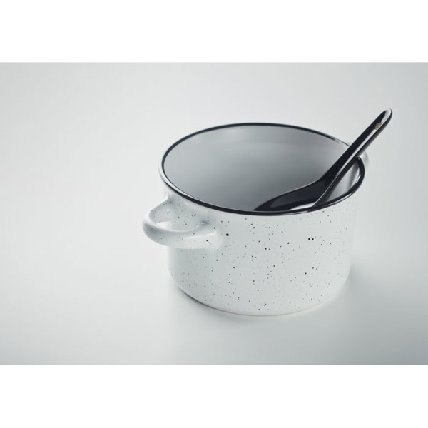 Ceramic vintage bowl 550 ml Piga Bowl - White