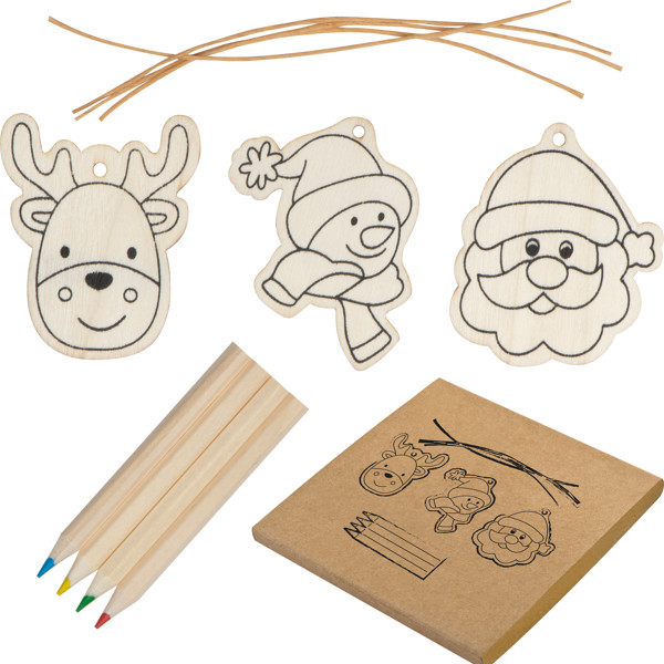 PABLO Set pentru desenat Craciun - Beige