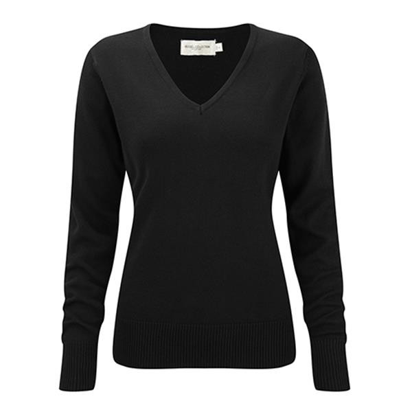 Pulôver Em Malha Senhora 275G - 50% Algodão/ 50% Acrílico - Preto / S