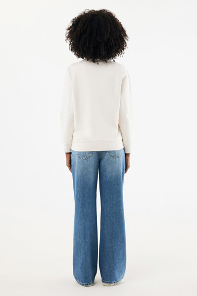 IQONIQ Elgon recycled cotton quarter zip sweater - Ivory White / XXL