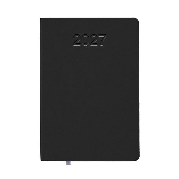 Agenda Giornaliera 2027 Con Copertina Flessibile In Pu Termovirante - Nero