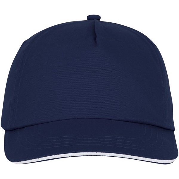 Cappellino con visiera sandwich Styx a 5 pannelli - Navy