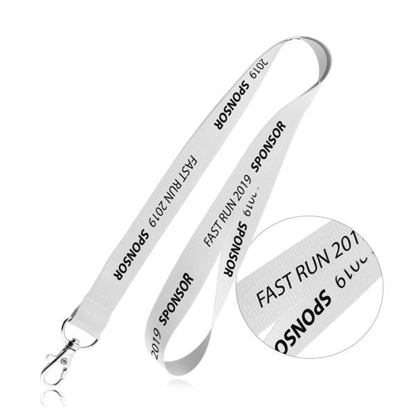 Lanyard Em Poliéster E Mosquetão - Branco / U