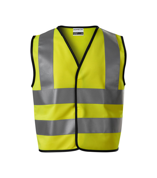 Bezpečnostní Vesta Dětská Rimeck® Hv Bright - Fluorescenční Žlutá / 104 - 128 cm/4 - 6 let