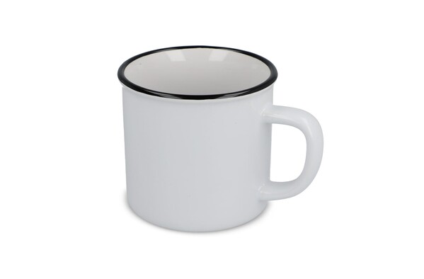Tasse en céramique style émail 280ml - Blanc