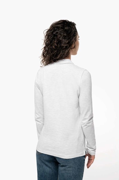 Ženska polo majica dugih rukava - Bijela / 3XL