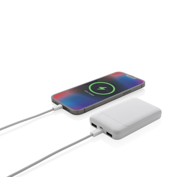 Xd Collection powerbank 5000 mAh, recikliran ABS - Bela