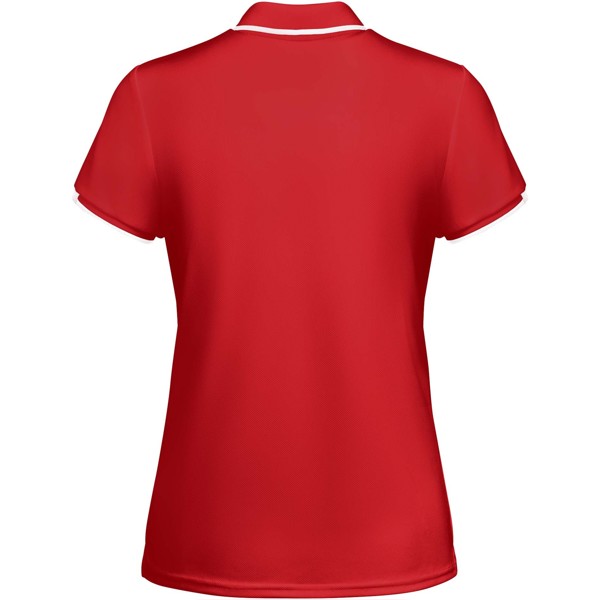 Polo sportiva a maniche corte da donna Tamil - Rosso / Bianco / XL
