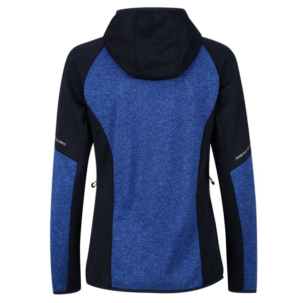 Women's X-Pro Coldspring Ii Hybrid Performance Stretch Hooded Fleece Jacket - Oxford Blue Marl / Navy / 3XL