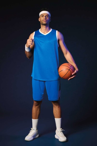 Men's Basketball Jersey - White / Black / M
