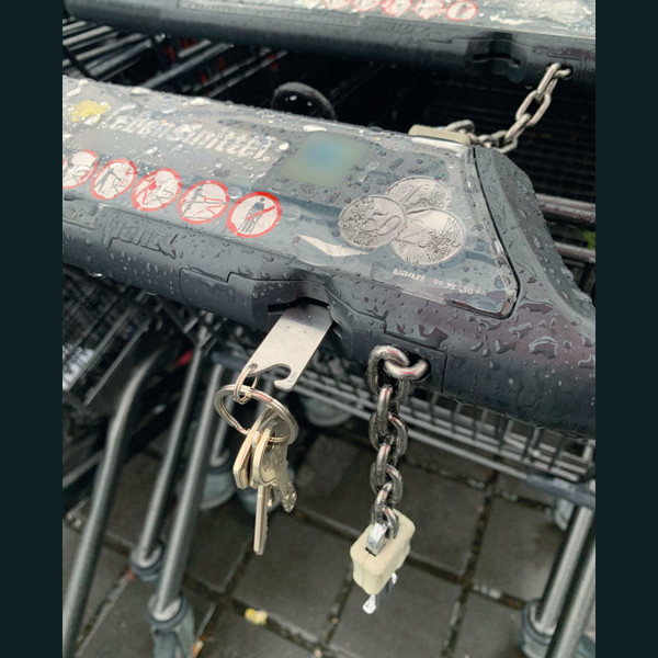Metal Key Ring Stickit - Grey