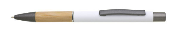 Dorio Soft Bamboo / Metal Ballpoint Pen - White