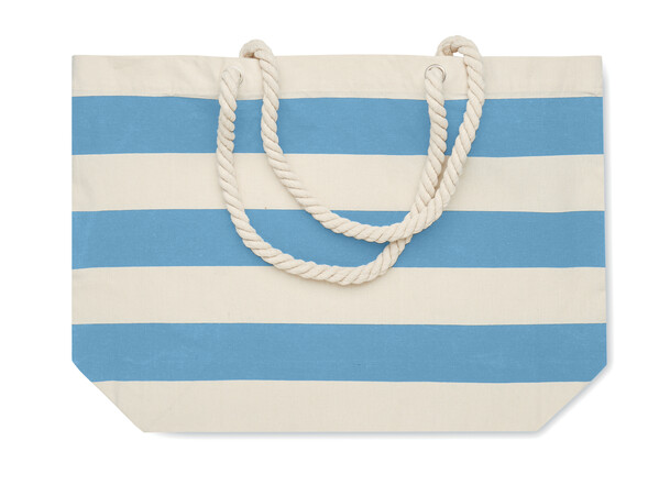 Borsa mare in cotone 220 gr/m² Heaven Stripe - Blu Bambino