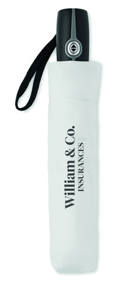 Luxe 21inch windproof umbrella Gentlemen - White