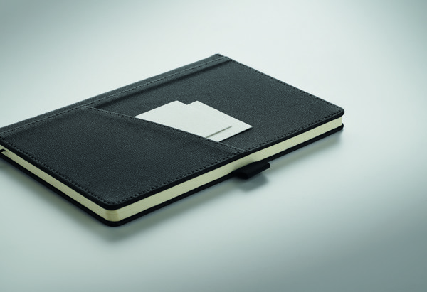 A5 notebook PU front pocket Cinco - Schwarz