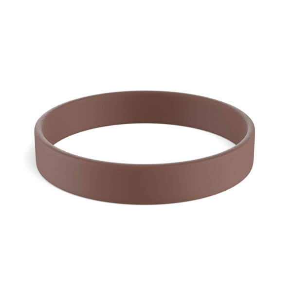 Silikonové náramky na míru (12mm width) - Mahagonově hnědá / 20x1.2x0.2cm