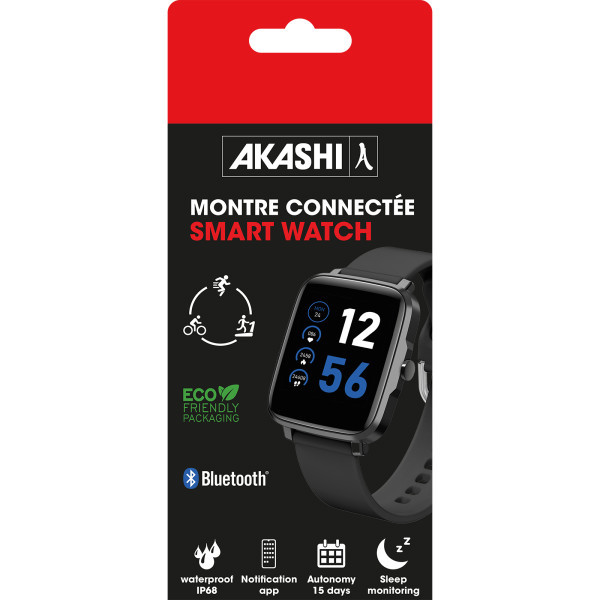 OTCHI - MONTRE CONNECTEE NOIRE AVEC UN ECRAN TACTILE 1,85"