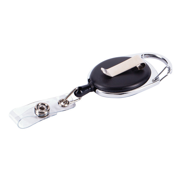 Ski-pass with carabiner - Black