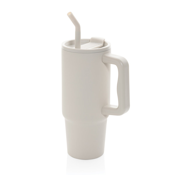 Mug 900ml en acier inoxydable recyclé Embrace RCS - Beige