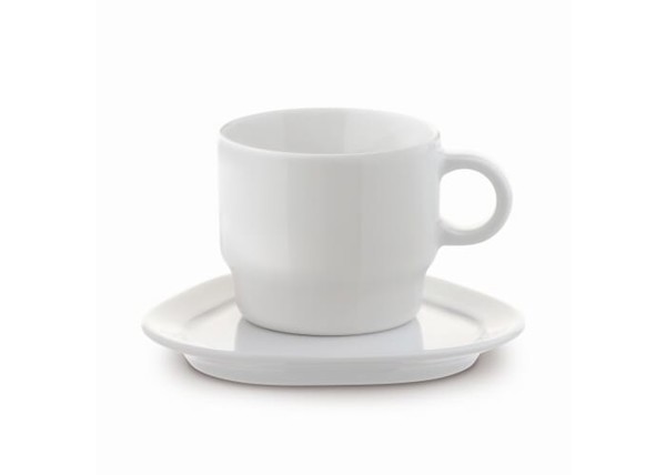 Cup &amp; saucer triangle Satellite 180ml