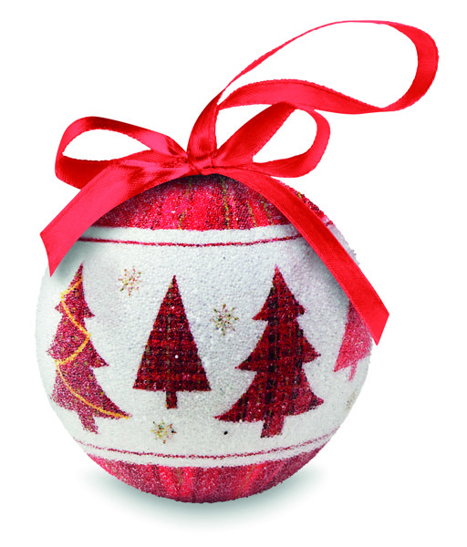 Boule de Noël et boîte. Snowy