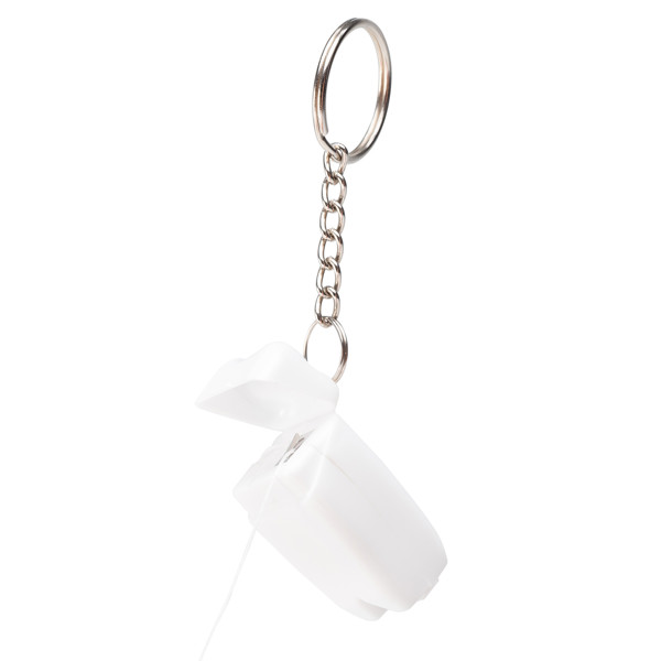 Toothy keychain with dental floss