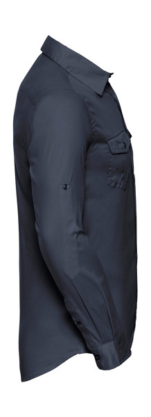 Roll Sleeve Shirt Long Sleeve - White / M