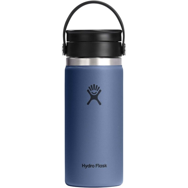 Bicchiere termico Hydro Flask Wide Mouth in acciaio inossidabile da 473 ml con tappo Flex Sip™ - Blu medio
