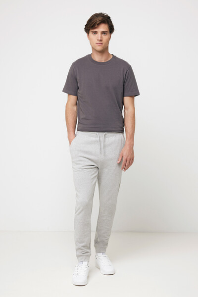 Tepláky IQONIQ Cooper z recykl. bavlny - Heather Grey / L