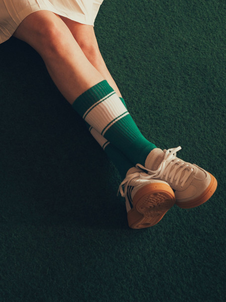 Tennis Socks Colored - Peach / White / 42-46