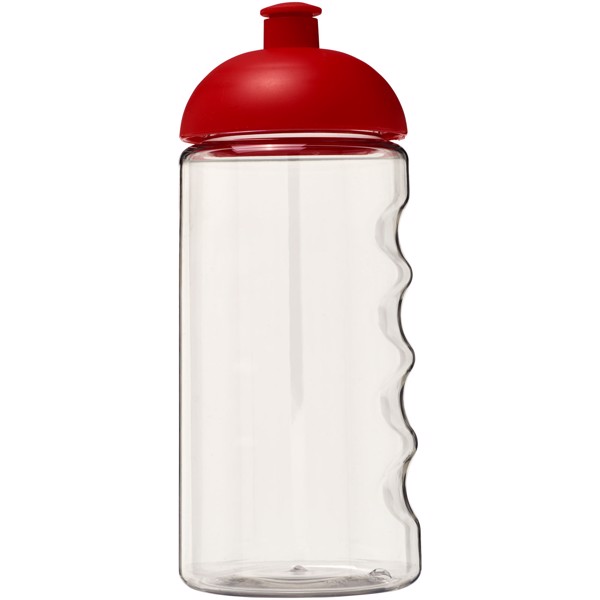 Bidon H2O Bop® o pojemności 500 ml z wypukłym wieczkiem - Przezroczysty / Czerwony
