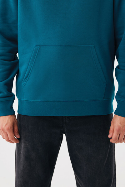 Mikina s kapucí IQONIQ Joshua z recyklované bavlny - Dark Teal / S