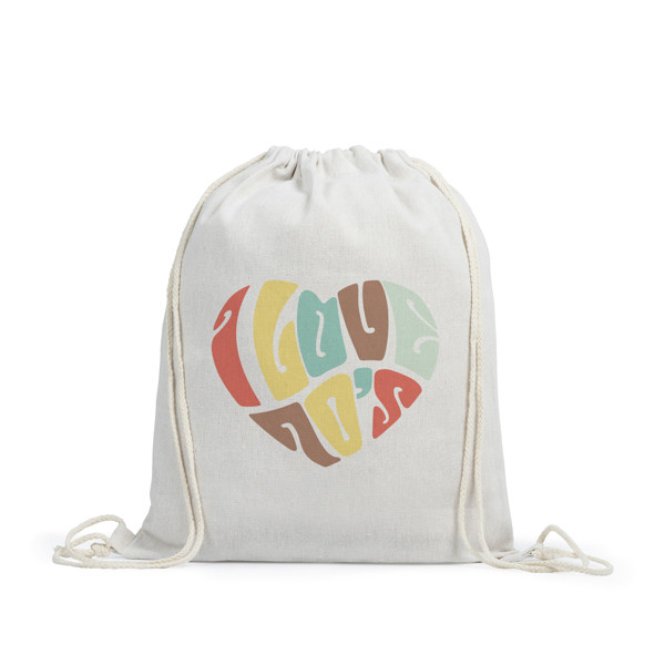 Personalised polyester drawstring bag