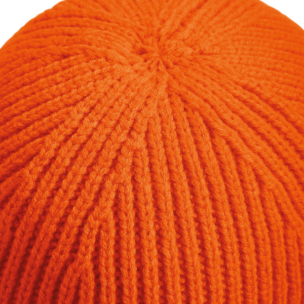 Engineered Knit Ribbed Beanie - White / ONE SIZE