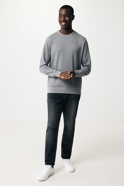 Lehká mikina Iqoniq Etosha z recykl. bavlny - Light Heather Anthracite / XXXL