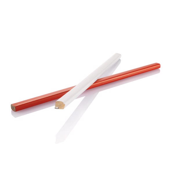 25cm wooden carpenter pencil - White