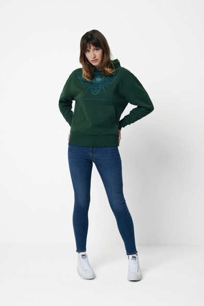 Iqoniq Yoho recycled cotton relaxed hoodie - Forest Green / XXXL