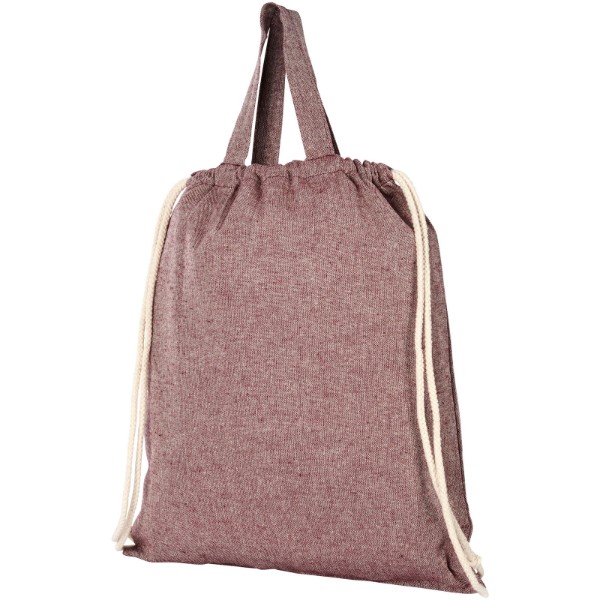 Sac à dos recyclé 150 g/m² Pheebs avec cordon de serrage 6L - Marron chiné