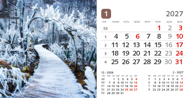 Stolni kalendar – Croatia