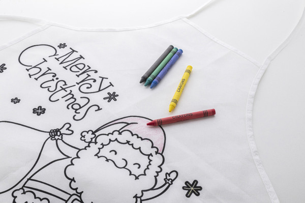 Színezhető karácsonyi kötény gyerekeknek Julfar Cook